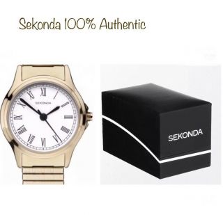 Sekonda Ladies Gold Plated Expandable Bracelet Watch With Gift Box 2702