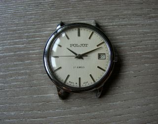 Vintage Russian (ussr) Poljot Watch,  17 J,  Hand Winding