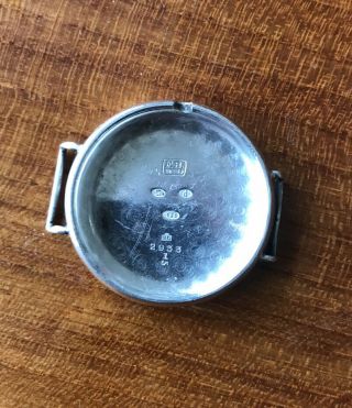 Trench Watch Case Francoise Borgel 34mm Silver Hallmarked