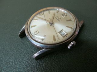 Vintage Wyler Incaflex Wristwatch W/ Date Function Silvertone