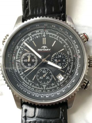 Mens Rotary Aquaspeed Chronograph Watch Gs00100/04 Battery Fwo