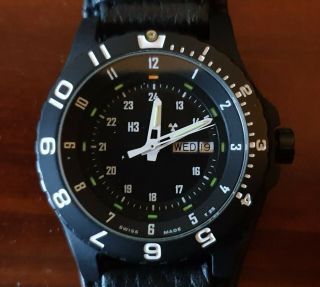 Traser H3 Type 6 P6600 Tactical Military Watch On Tawatec Black Leather Bund