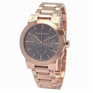 Burberry The City Bu9353 Rose Gold Swiss Chronograph Stainless Steel Unis Watch