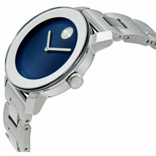 MOVADO BOLD 3600396 SILVER STAINLESS STEEL BLUE DIAL WOMEN ' S WATCH 3