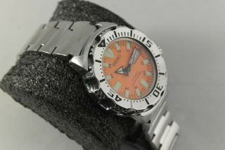 Seiko Monster 7S26 - 0350 Orange Diver 200M Automatic 42mm Watch 2