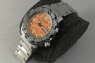 Seiko Monster 7S26 - 0350 Orange Diver 200M Automatic 42mm Watch 3