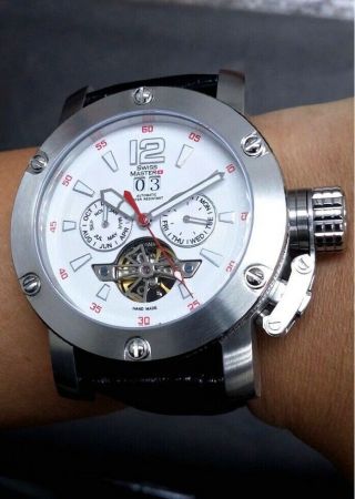 Swiss Master Mens Automatic Skeleton Watch Large