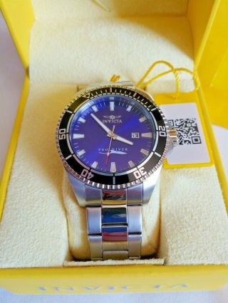 Invicta 15184 Men’s 45mm 100m Pro Diver Blue Sunray Dial Date Quartz Wrist Watch