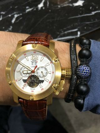 Swiss Master Men’s Gold Automatic Skeleton Watch Large