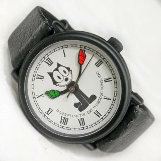 Felix The Cat Productions Watch 1989 Black White 31mm Womens
