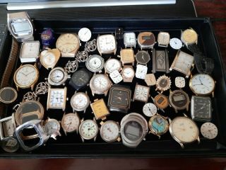 Joblot Of Vintage Watches For Spares Or Repairs Citizen Raymond Weil