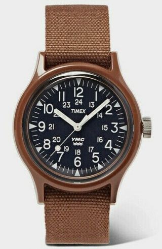 Timex X Ymc Collab Mk1 Camper Watch Brown Blue Rare You Must Create