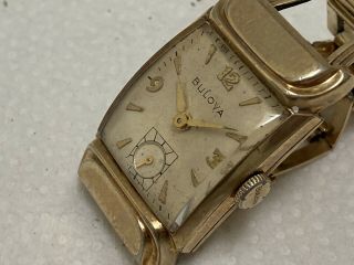 Wristwatch Bulova 17 J Cal 8ac Usa 10 K Gold Filled Case
