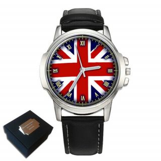 Union Jack Uk United Kingdom British Flag Mens Wrist Watch Best Christmas Gift