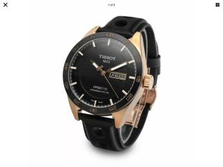 Tissot Prs516 Powermatic 80 Leather Automatic Men Watch T1004303605100 Pre Owned