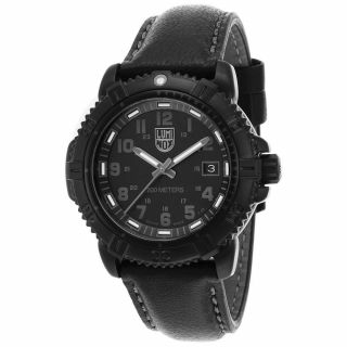 Luminox Modern Mariner 7251.  Bo Series Black Dial And Leather Strap Watch