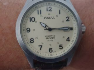 Mens Pulsar (by Seiko) Kinetic Sports Watch Yt57 - X041 Good.