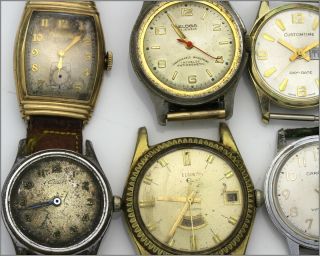 10 Vintage Watches - ELGIN BULOVA GRALETT CARAVELLE ELOGA WYLER COURT, .  - 3