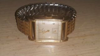 Vintage Mens Lord Elgin 14k Gold Filled Watch Running