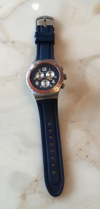 Men’s Swatch Irony Quartz Movement Swiss Made 4 Jewels Chronograph,  Date Sr936sw