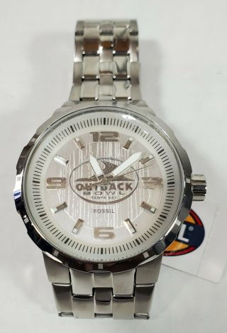 Fossil Outback Bowl Tampa Bay Mens Stainless Steel Watch Pr5390