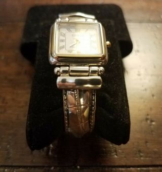 Vintage Ecclissi Square Face Solid 925 Sterling Silver Women ' s Watch 2