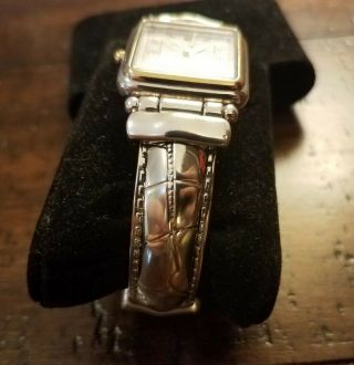 Vintage Ecclissi Square Face Solid 925 Sterling Silver Women ' s Watch 3