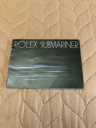 Rolex Submariner Booklet 5513 16660 16808 1665 Rare Vintage Anni 80