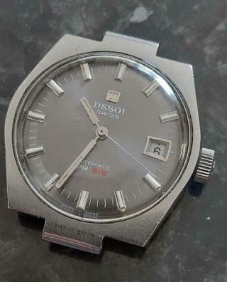 Vintage Tissot Pr 516 Stainless Steel Automatic Gents Wristwatch