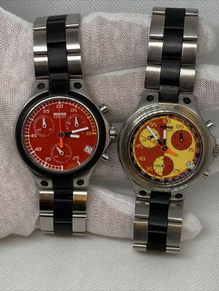Momo Design Chronograph Speed Md - 014 Red Men’s Watch Runs W Xtra Parts Batt