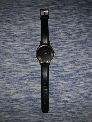 Mens Black Leather Watch Kenneth Cole Slightly Leather