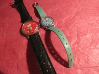 2 Vintage Snoopy Mechanical Watches,