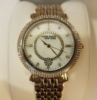 Anne Klein Diamond Accent Date Function Mother Of Pearl Women 