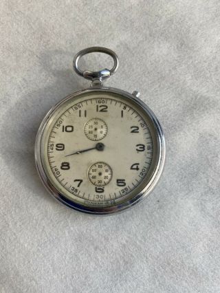 Molnjia Ussr Vintage Pocket Watch Chronograph Parts Repair