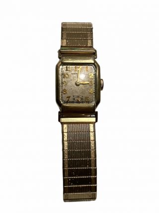 Men’s Vintage 1930s / 40s Hamilton Square Gold Filled Wrist Watch