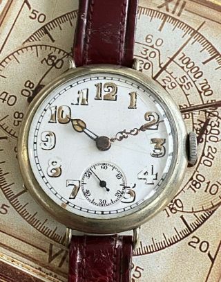 Rather Pretty Ww1 Trench Watch With Lovely Dial And Stunning Movement