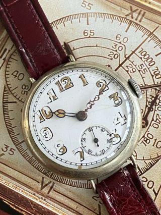 Rather Pretty WW1 Trench Watch with Lovely Dial and Stunning Movement 3