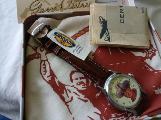 Vintage Fossil Gene Autry Wrist Watch Limited Edition 1995 Full Set Rare 3