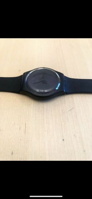 Vintage Swatch Watch All Black Rare