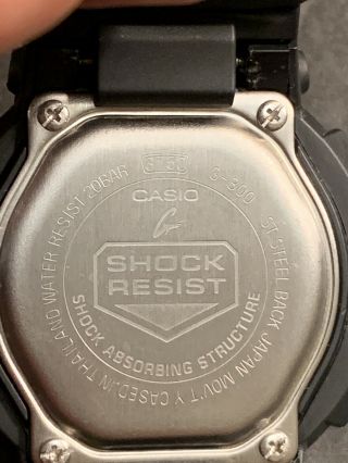 Casio G - Shock Street Rider Mens Black Strap Watch 3750 G - 300 With Batteries 3