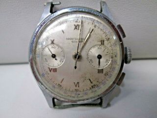 Vintage Baume & Mercier Geneve Chronograph 2 Register Non Run Watch 17 Jewels