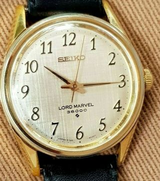 Vintage 1974 Seiko Mechanical Watch [lord Marvel 36000] 23j 36000bph Cal.  5740c
