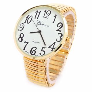 Gold Size Case Easy To Read Stretch Band Women 