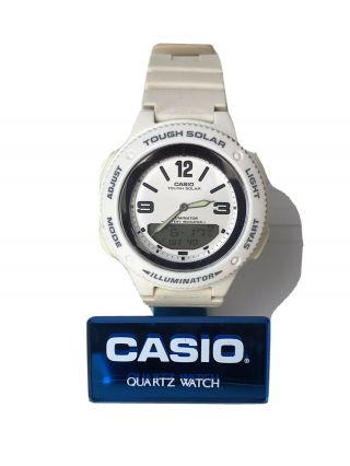 Casio Lcf - 30 Tough Solar Vintage Illuminator Alarm Chrono Dual Time Wrist Watch