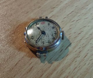 1930s - Gold Filled Trench Watch.  Red 12 Dial.  Possibly Ww2 Rolex?