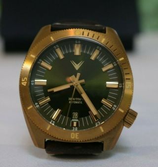 Pre - Owned Ventus Northstar Brass Automatic Forest Green Watch