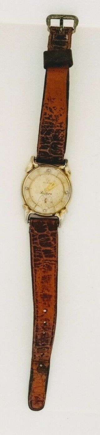 Vintage 4 Diamond Art Deco Helbros Riviera Men ' s Watch Parts 2