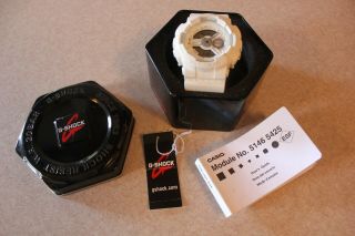 Casio G Shock White Watch With Silver Face 5146 Ga - 110gb.