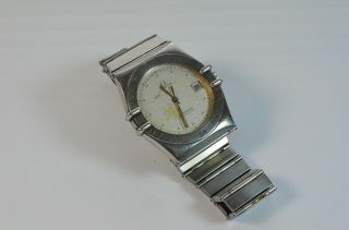 Vintage 1970 - 80 Omega Constellation Quartz Chronometer Ss Strap Gwo