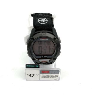 Timex T49949 Expedition Digital Watch Indiglo Black Nylon Strap Band